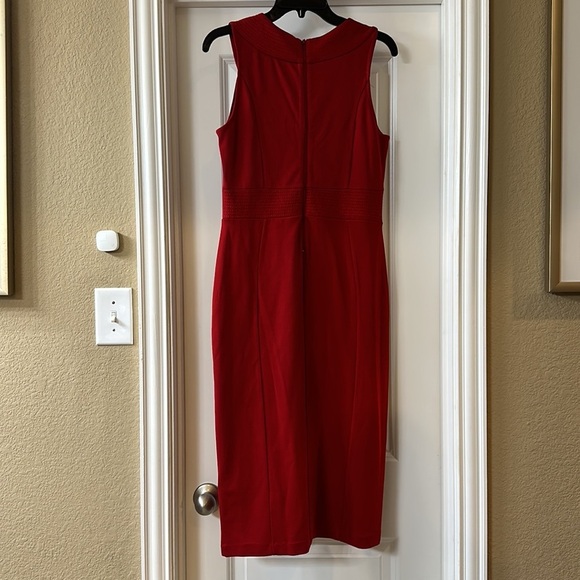 H&M Deep V Neck form fitting fire engine red dress//Small - Picture 6 of 9